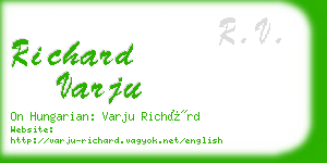 richard varju business card